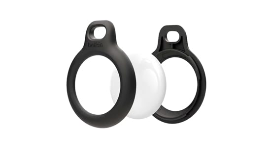 Belkin AirTag Holder and Key Ring Black