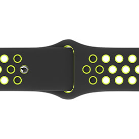 BeHello Silicone Sport Strap for Apple Watch 38mm and 40mm Black and Yellow