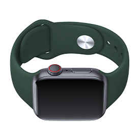 BeHello Silicone Strap for Apple Watch 42mm and 44mm Forest Green
