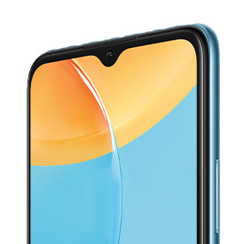 OPPO A15 Mystery Blue cropped front view